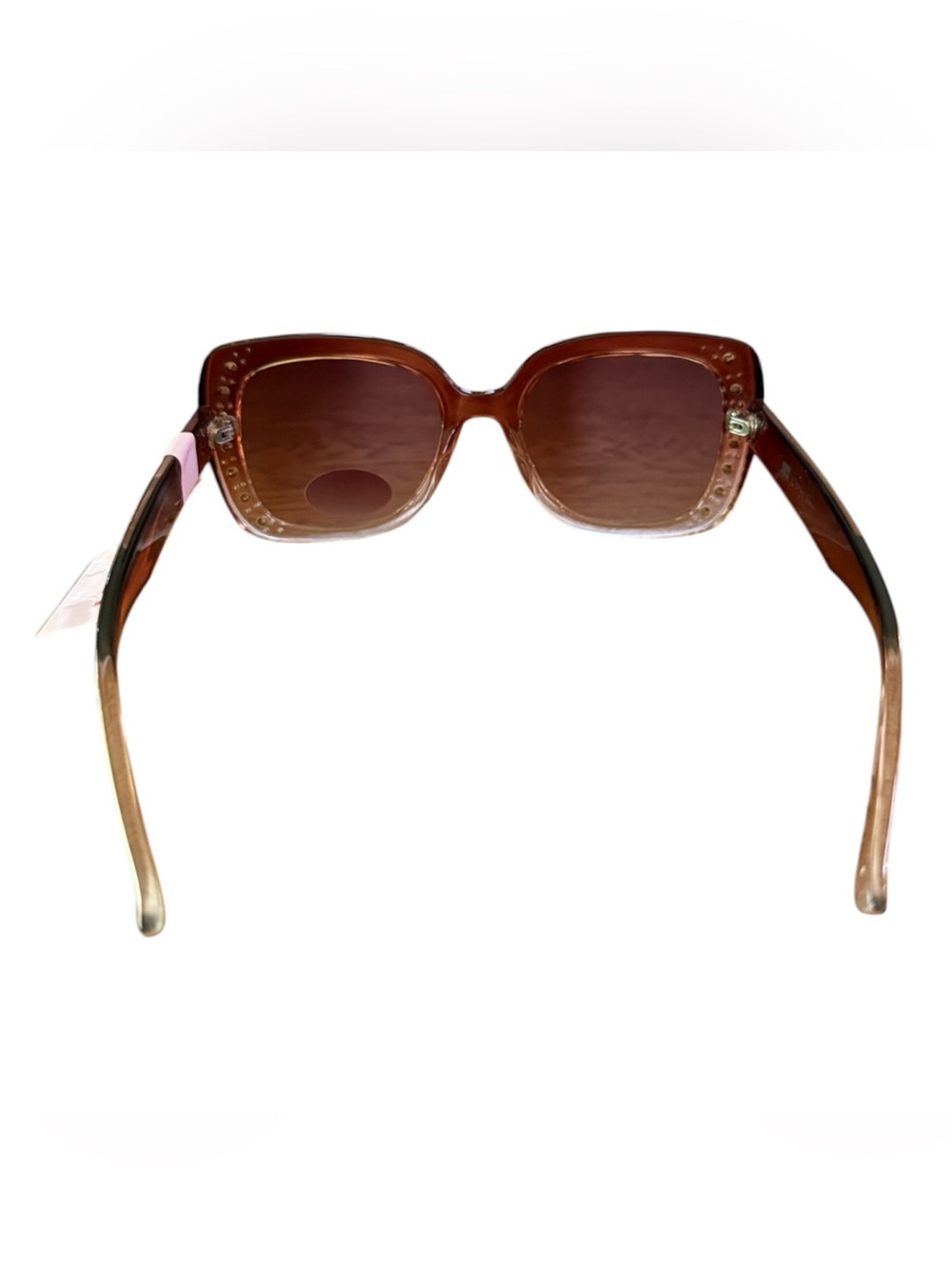 Juicy Couture Gradient Brown Square Sunglasses with Crystal Accents - Picture 3 of 4